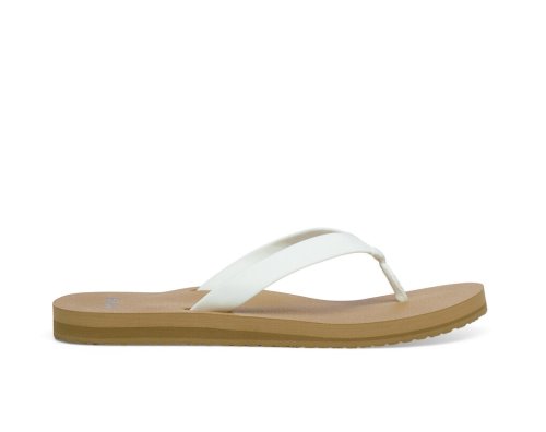 Tong Sanuk Ashland ST Vegan Femme - Blanche / Marron SMRLXA651
